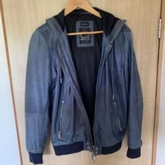 diesel ラム革レザージャッケットパーカーのサムネイル