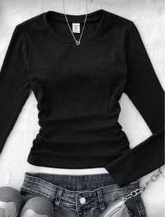 SHEIN 長袖Tシャツ 黒のサムネイル