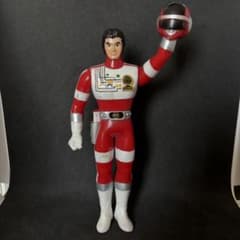 希少 バンダイ 超電子バイオマン バイオレッド 面取れソフビ - メルカリ
