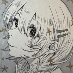 手描きイラスト 色紙 ペン画のサムネイル