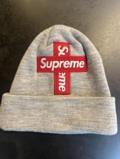 Supreme Cross Box Logo Beanie グレーのサムネイル