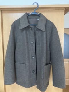 ［まとめ買い］ユニクロ　防風フリースジャケット　コート　M ブラウン　グレーのサムネイル