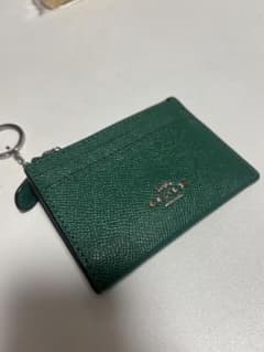 COACH グリーン レザー 定期入れ カードケースのサムネイル