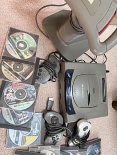 SEGA SATURN 本体 レーシングコントローラー ソフトセットのサムネイル