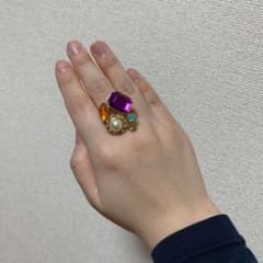 指輪 リング 古着屋  古着 レトロ カラーストーン ヴィンテージのサムネイル