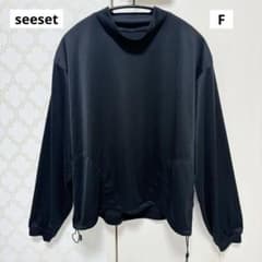 【新品タグ付】seeset ヤマダヤ 吸水速乾 UVカット プルオーバー 黒 新品タグ付】seeset ヤマダヤ 吸水速乾 UVカット プルオーバー 黒