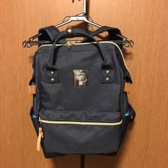 ネイビー　anello 背面ファスナー付 がま口リュックのサムネイル