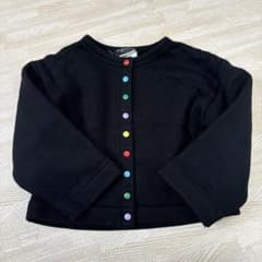 週末値下げ！黒 カラフルボタン カーディガン 100cmのサムネイル