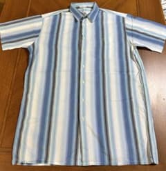 LACOSTE ストライプ柄 半袖シャツ ブルー系のサムネイル