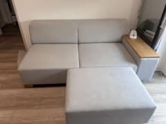 お値下げコメント下さい フランネルソファ ブリック スツール 2.5人