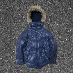 00s old GAP ファーダウンジャケット XS 短丈 平成 y2k 光沢 - メルカリ