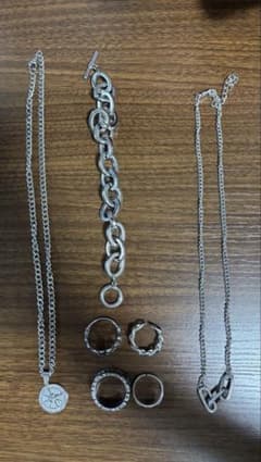 き*ゅ様 【7点セット】メンズ アクセサリー ネックレス ブレスレット リングのサムネイル