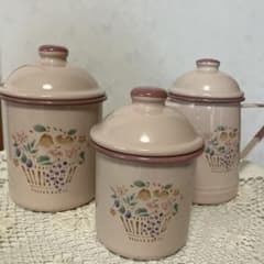 マニー プロヴァンス ホーロー コーヒーポット キャニスター2点 - メルカリ