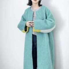 N様専用 【完売色】Eimee Lawマーブルシャギーロングコート グリーン 