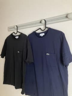 LACOSTE 二着セットラコステ ポケットTシャツ 黒・紺 サイズ4のサムネイル