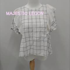 【新品タグ付き】MAJESTIC LEGON チェック ブラウス sizeFのサムネイル
