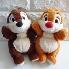 극미품 디즈니 리조트 칩 데일 퍼펫 봉제 인형