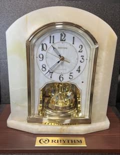 未使用 定価5.5万 RHYTHM RHG-S48 天然石オニックス 電波置時計 未使用 定価5.5万 RHYTHM RHG-S48 天然石オニックス 電波置時計 - メルカリ