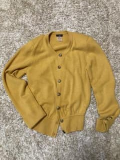 シャネル 美品 カシミヤ 100% カラシ色 カーディガン ヴィンテージのサムネイル