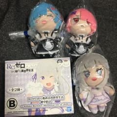 【リゼロ】 4点セット(ぬいぐるみ3点,懐中時計1点)のサムネイル