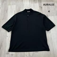 AURALEE オーラリー 半袖 鹿の子 ポロシャツ 黒 4 A9SP01SK - メルカリ