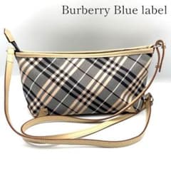 バーバリーブルーレーベル ノバチェック アクセサリーポーチ ミニ