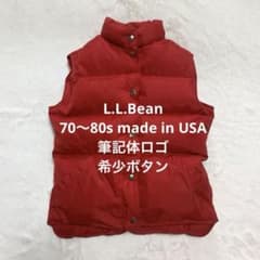 L.L.Bean USA製 赤 70〜80s ダウンベスト エルエルビーンのサムネイル