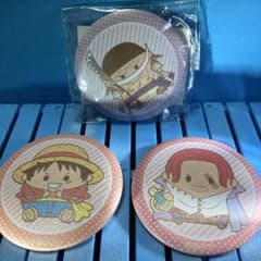 ONE PIECE 缶バッジ 麦たま ぷに缶バッジ ルフィ 白ひげ シャンクス
