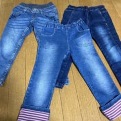 お値下げ★110 ズボン　3点セット　デニム　KP含むのサムネイル