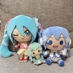 【未使用品】 初音ミク　フィギュア　３点セット　まとめ売り　一番くじ　雪ミク まとめ売り】初音ミク 雪ミク ぬいぐるみ 3点セット 一番くじ エンタメ