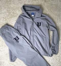 美品】PHATRNK ナイロンジャケット セットアップ グレー Lサイズ 