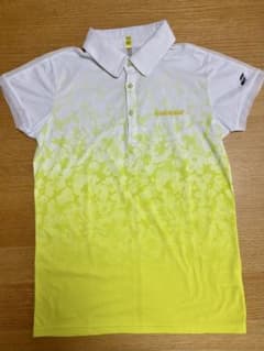 Babolat テニス ポロシャツ ホワイト イエロー　Mサイズのサムネイル