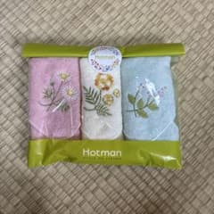 Hotman タオルハンカチ 3枚セット 花柄刺繍 - メルカリ