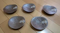 花柄皿 5枚セット 約15cmのサムネイル