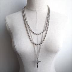 ネックレス y2k フェアリーグランジ 3連 十字架 ロング 3way クロス