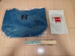 なか卯　福袋セット　トートバッグ、お茶、扇子のサムネイル