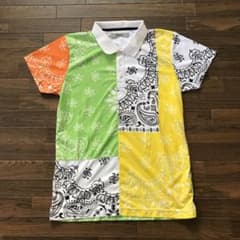 ラッセルノ　ペイズリー柄　パッチワークポロシャツ サイズ4 ラッセルノ ペイズリー柄 パッチワークポロシャツ サイズ4 - メルカリ