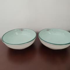 미사용 ◆HOYA GLASS COUNTRY WARE 그릇 2개 쇼와 레트로