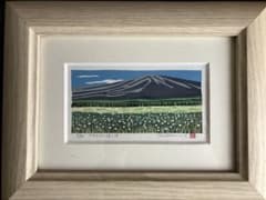 け*ん様 版画 上吉原勉　木版画『ワタスゲの咲く頃』 け*ん様 版画 上吉原勉 木版画『ワタスゲの咲く頃』 - メルカリ