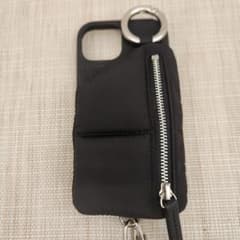 【ajew】ジッパーポケット付きiPhoneケース　※ストラップ付き ajew iPhoneケース ジップポケット カラビナ付き ストラップ付き