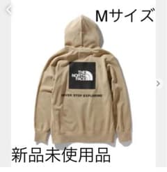 ★ノースフェイス 新品タグ付き★バック スクエア ロゴ パーカー  ベージュのサムネイル