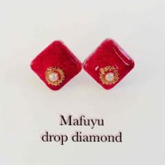 赤ワイン ベルベット drop diamond pierce♦︎のサムネイル