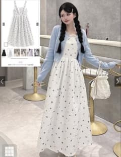 GRL 花柄ジャガードフレアワンピース[gn389]のサムネイル