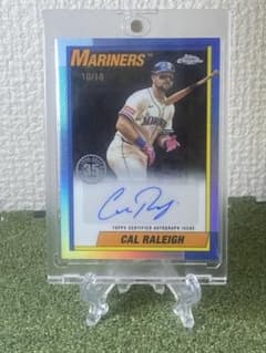 マリナーズ　HR王　カルローリー　直筆サインフォト　Cal Raleigh Cal Raleigh 直筆サイン /10 ラストナンバー - メルカリ