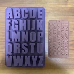 シリコンモールド ✩︎おまけ付き✩︎　ビッグアルファベット型　手作り石鹸 キャンドルのサムネイル