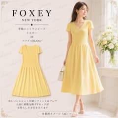 ❤美品❤FOXEY*フォクシーニューヨーク ストレッチ半袖ワンピース 38