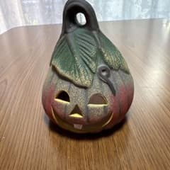 ハロウィン パンプキン 陶器製 キャンドルホルダーのサムネイル