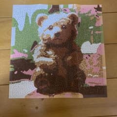 ダイヤモンドアート クマ 完成品のサムネイル