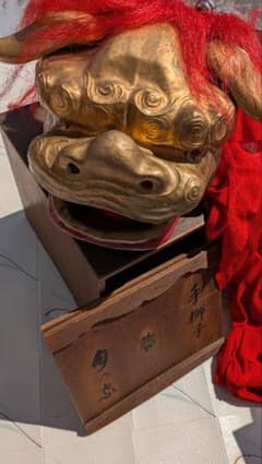 手獅子　箱つき　獅子舞　日本舞踊小道具 手獅子 箱つき 獅子舞 日本舞踊小道具 - メルカリ