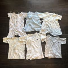 6枚セット　50 60サイズ　夏 コンビ肌着　長肌着　短肌着のサムネイル